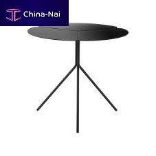 Contemporary side table FOLIAmetalmetal baseround