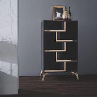 Contemporary chiffonier JAZZMDFstainless steelblack