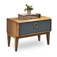 Contemporary bedside table Secretwood veneermetalwood veneer base