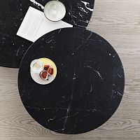 Contemporary coffee table VIPP423oakaluminummarble