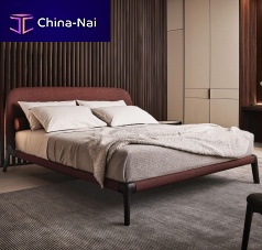 Double bed CURVEcontemporaryupholsteredwith upholstered headboard