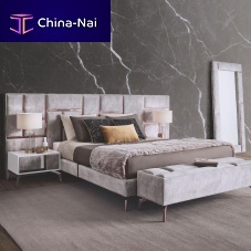 King size bed JAZZcontemporaryupholsteredwith headboard