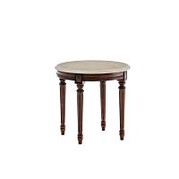Traditional side table 5031TVmarblemahoganyround
