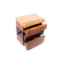 Contemporary chest of drawers HOLLOWwood veneerwood with gold leaf finishpolished brass