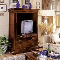 Traditional TV cabinet 190X APERTwith drawerswalnut