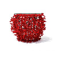Contemporary side table ACA glassfabric baseround