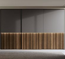 Wall-mounted wardrobe HALLEYcontemporarylacquered woodmelamine