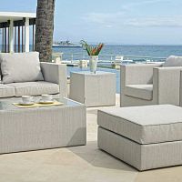 Contemporary side table NORTH glassfabric basesquare