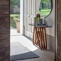 Contemporary sideboard table ARPAmarblewalnuttempered glass