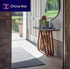 Contemporary sideboard table ARPAmarblewalnuttempered glass