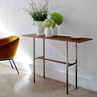 Contemporary sideboard table SISTERSoakwalnutmetal