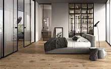 Wall-mounted wardrobe MIRIAcontemporaryglasswith swing doors
