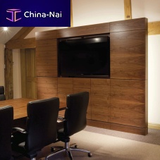 Contemporary TV wall unit SHADOWwoodenglassmodular
