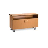 Contemporary TV cabinet 675on casterswith DVD player shelf2-door