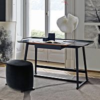 Free-standing desk Recipio '14contemporarysheet steelleather