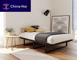 Double bed ZURICHsinglecontemporarypowder-coated steel