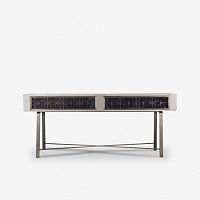 Contemporary sideboard table GIAwoodensmoked glassmetal