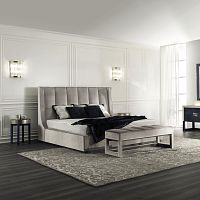 Double bed KUBRICK contemporaryupholsteredwith headboard