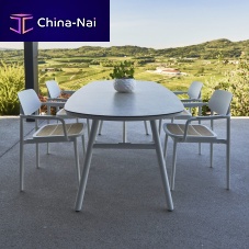 Contemporary table MANILAceramicaluminum basepowder-coated steel base