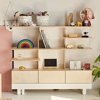 Free-standing bookcase ROOFcontemporaryplywoodbirch