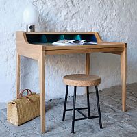 Scandinavian style secretary desk REMIX oakMDFwith storage