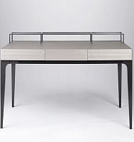 Contemporary desk HEMINGWAY maplemetalleather