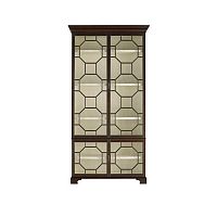 Traditional display case CHINESE CHIPPENDALEglassmahogany