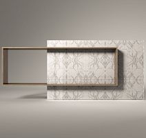 Contemporary sideboard table SHELTON ironmarbleiron base