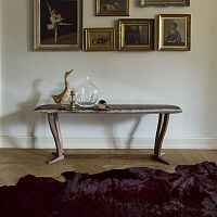 Contemporary sideboard table ELISABETHmarblemetal baserectangular