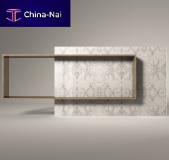 Contemporary sideboard table SHELTON ironmarbleiron base