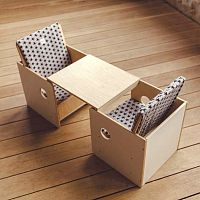 Contemporary table and chair set OSIT DUO + NENJOYwoodenchild'sindoor