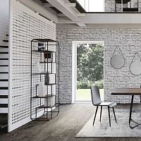 Free-standing bookcase YINcontemporaryoakwalnut