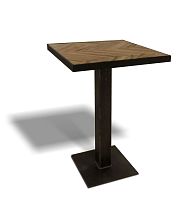 Contemporary high bar table oaksteel basepainted steel base