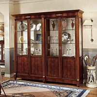 Traditional china cabinet 849Xwalnutmahogany