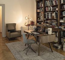 Contemporary desk INKIOSTROoakwood veneerash