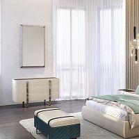 Contemporary chest of drawers EDENwoodensteelupholstered