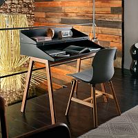 Free-standing desk Bureaucontemporarylacquered MDFstraight