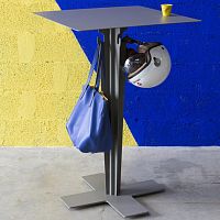 Industrial design high bar table Diablo steelsteel basesquare