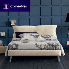 Double bed DANsinglecontemporaryupholstered