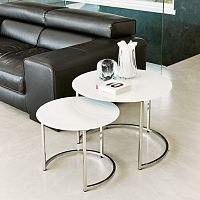 Contemporary nesting tables CIN CINashlacquered glassmarble