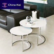 Contemporary nesting tables CIN CINashlacquered glassmarble