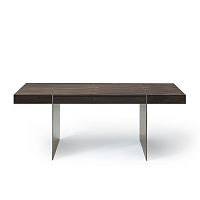 Contemporary secretary desk MILANOlacquered woodwood veneerleather