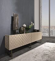 Contemporary sideboard CR63 SQUARE exotic wood