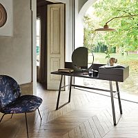 Contemporary dressing table Segretolacquered woodlacquered metal1-seat