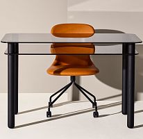 Contemporary desk BIG SURoaktempered glass