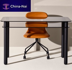 Contemporary desk BIG SURoaktempered glass