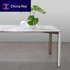 Contemporary table Gregorio Onyxonyxbrass baserectangular
