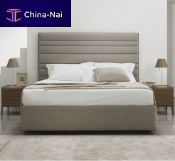 Double bed APOLLOsinglecontemporarywith upholstered headboard