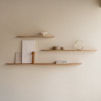 Wall-mounted shelf Blob Scontemporaryoaknatural oak