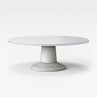 Contemporary table COLOSSUSlaminateconcrete baseround